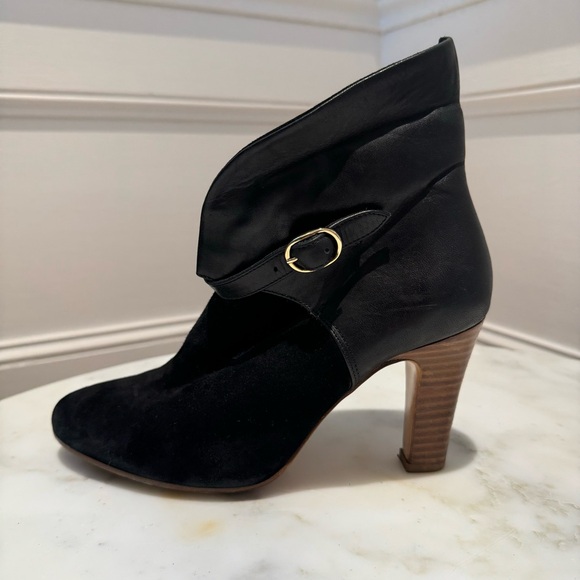 Sezane black leather & suede booties Size 38 - Picture 8 of 9